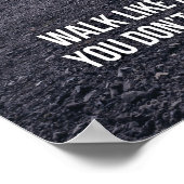 Walk als een koning - Wolf vs Man - Motivatie Poster (Hoek)