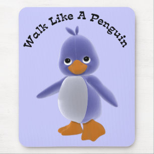Walk als een pinguïn Mousepad Muismat