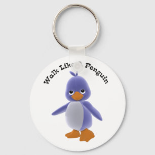 Walk als een pinguïn Sleutelhanger