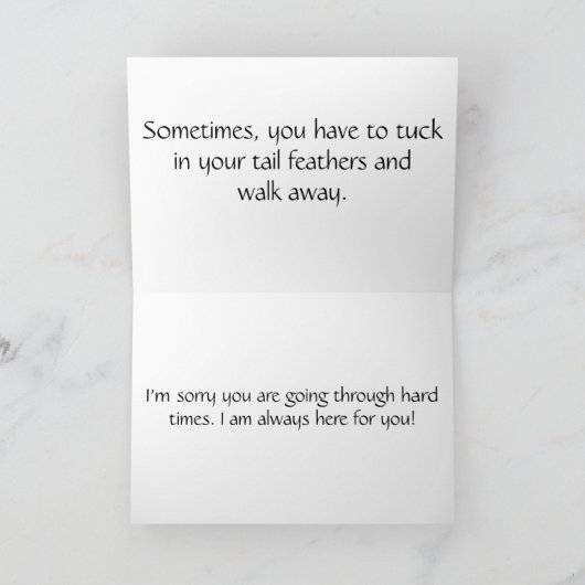 Walk Away Peacock - Denken aan je Kaart (Binnen)