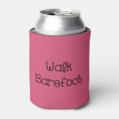 Walk Barefoot Text Gezegden Blikjeskoeler (Blikje Voorkant)