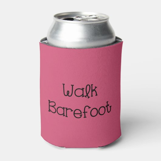 Walk Barefoot Text Gezegden Blikjeskoeler (Blikje Voorkant)