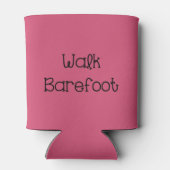 Walk Barefoot Text Gezegden Blikjeskoeler (Achterkant)