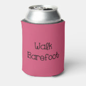 Walk Barefoot Text Gezegden Blikjeskoeler (Blikje Achterkant)