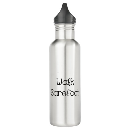 Walk Barefoot Text Gezegden Waterfles (Links)