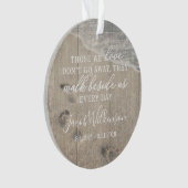 Walk Beside ons Memorial Acrylfoto Ornament (voorkant)