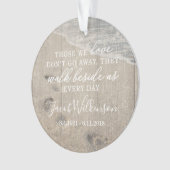 Walk Beside ons Memorial Acrylfoto Ornament (voorkant)