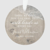 Walk Beside ons Memorial Acrylfoto Ornament (voorkant)