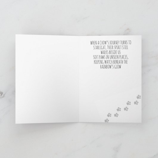 WALK BESIDE US Chow sympathy Kaart (Binnen)