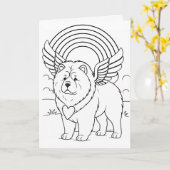 WALK BESIDE US Chow sympathy Kaart (Gele Bloem)