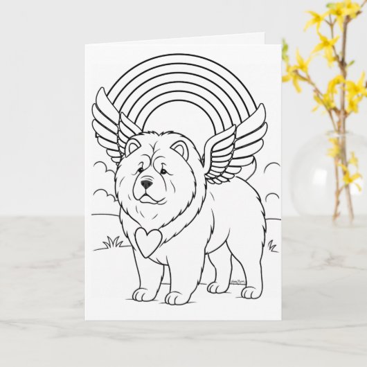 WALK BESIDE US Chow sympathy Kaart (Gele Bloem)