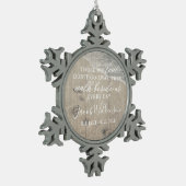 Walk Beside Us Memorial Snowflake Ornament (Links)