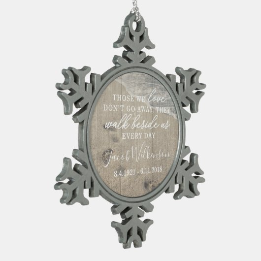 Walk Beside Us Memorial Snowflake Ornament (Links)