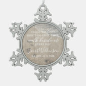 Walk Beside Us Memorial Snowflake Ornament (Voorkant)