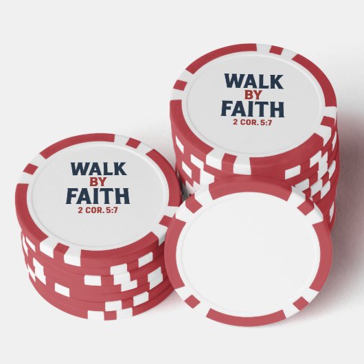Walk by Faith 2 Cor 5:7 Poker Chips (Opstapeling)