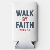 Walk by Faith 2 Cor 5:7 Seltzer Blikjeskoeler (Voorkant)