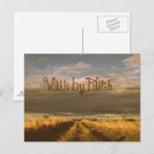 Walk by Faith Bible Verse Scripting Briefkaart (Voorkant / Achterkant)