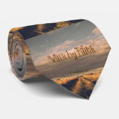 Walk by Faith Bible Verse Scripting Stropdas (Opgerold)