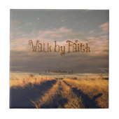 Walk by Faith Bible Verse Scripting Tegeltje (Voorkant)