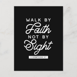 "Walk by Faith" Bijbelverse Typografie Design II Briefkaart