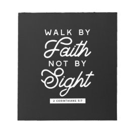"Walk by Faith" Bijbelverse Typografie Design II Notitieblok