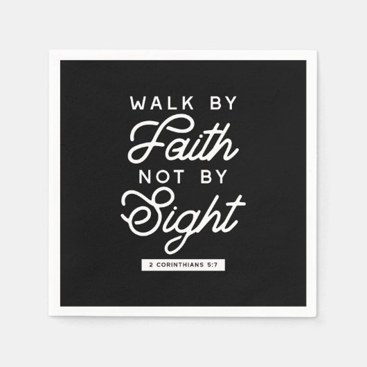 "Walk by Faith" Bijbelverse Typografie Design II Servet (Voorkant)