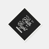 "Walk by Faith" Bijbelverse Typografie Design II Servet (Hoek)