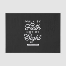 "Walk by Faith" Bijbelverse Typografie Design II Tissuepapier