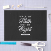 "Walk by Faith" Bijbelverse Typografie Design II Tissuepapier (Craft)