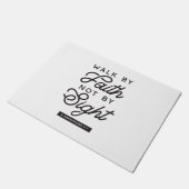 "Walk by Faith" Bijbelverse typografie Deurmat (Schuin)