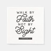 "Walk by Faith" Bijbelverse typografie Servet (Voorkant)