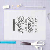 "Walk by Faith" Bijbelverse typografie Tissuepapier (Craft)