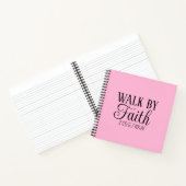 Walk by Faith Christian Living Soft Pink Simple Notitieboek (Binnen)