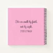 Walk by Faith Christian Living Soft Pink Simple Notitieboek (Achterkant)