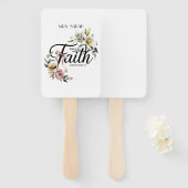 Walk by Faith Floral Scripture Design Handwaaier (Voorkant en achterkant)