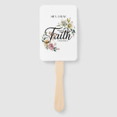 Walk by Faith Floral Scripture Design Handwaaier (Voorkant)