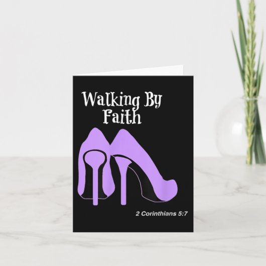 Walk By Faith Graphic Christian Design With Purple Kaart (Voorkant)