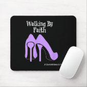 Walk By Faith Graphic Christian Design With Purple Muismat (Met muis)