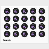 Walk By Faith Graphic Christian Design With Purple Ronde Sticker (Vel)