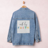 Walk By Faith Kleur Witte Hoodie Denim Jacket (Hangar)