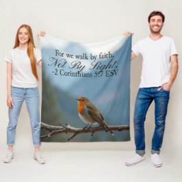 Walk by Faith Not by Sight 2 Corinthians 5:7 Fleece Deken