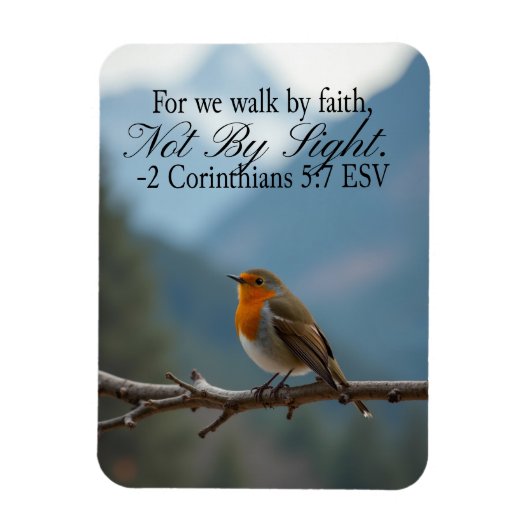 Walk by Faith Not by Sight 2 Corinthians 5:7 Magneet (Verticaal)