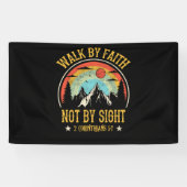 Walk By Faith Not By Sight Bible Verse Christian Spandoek (Horizontaal)