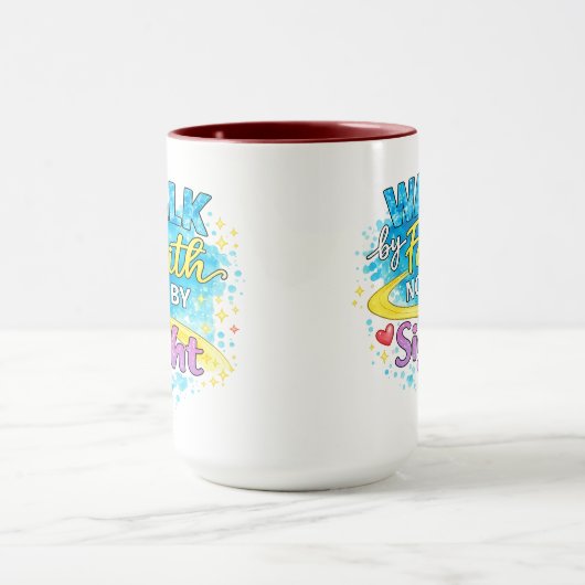 Walk by Faith Not by Sight Inspirational Mug Mok (Midden)