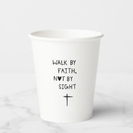 Walk by faith not by sight  papieren bekers