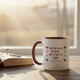 Walk by Faith Not by Sight Religious Two-Tone Mug Mok