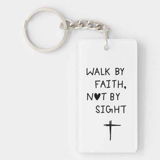Walk by faith not by sight  sleutelhanger (Voorkant)