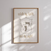 Walk by Faith Not by Sight Westerne Cowgirl Bijbel Poster