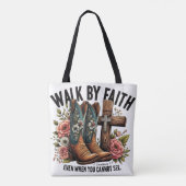 Walk by Faith Tote Bag (Achterkant)