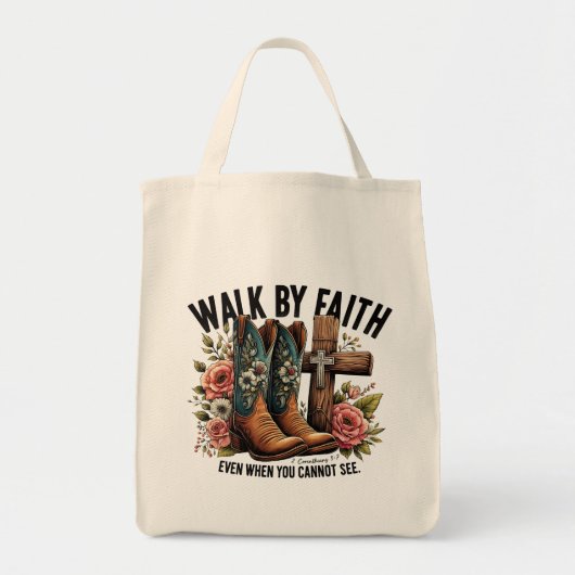 Walk by Faith Tote Bag (Voorkant)
